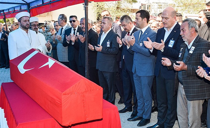 Bakan Süleyman Soylu Şehit töreninde